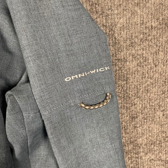 Columbia Omni-Wick Mens Blue Grey Long Sleeve Hiking Fishing Shirt Large Casual - Picture 3 of 9